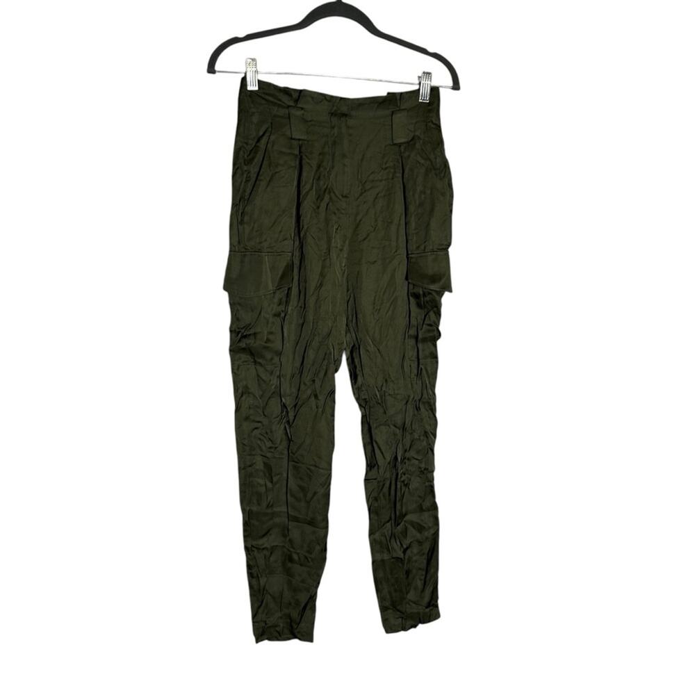L’Agence‎ Green Satin Cargo Pants Size 0